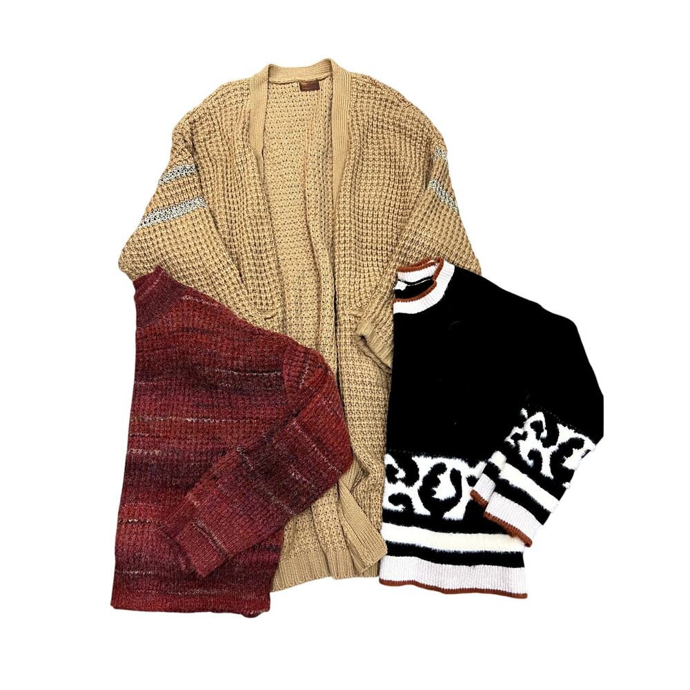 BUNDLE Set of 3 Women's Sweater Cardigans Size Large